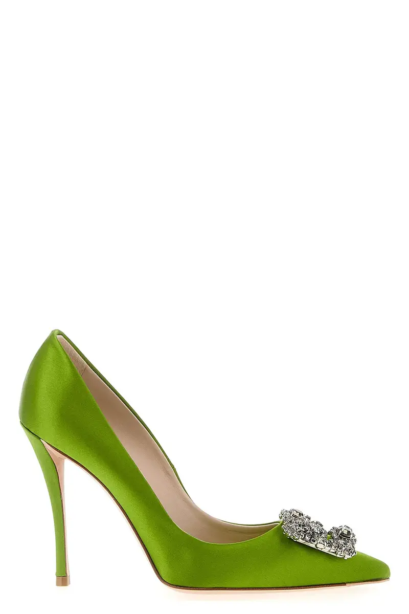 Décolleté 'Flower Strass' Verde