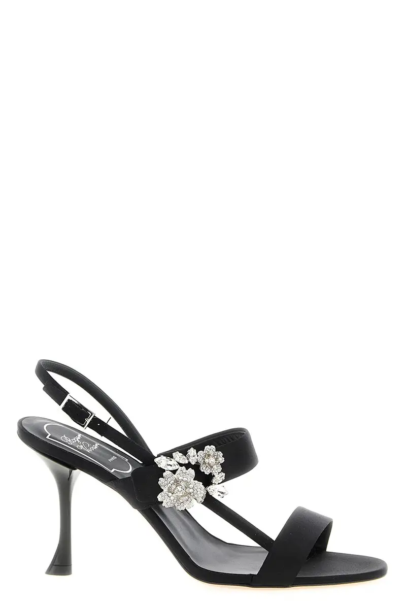 Sandalo Mini Bouquet Nero