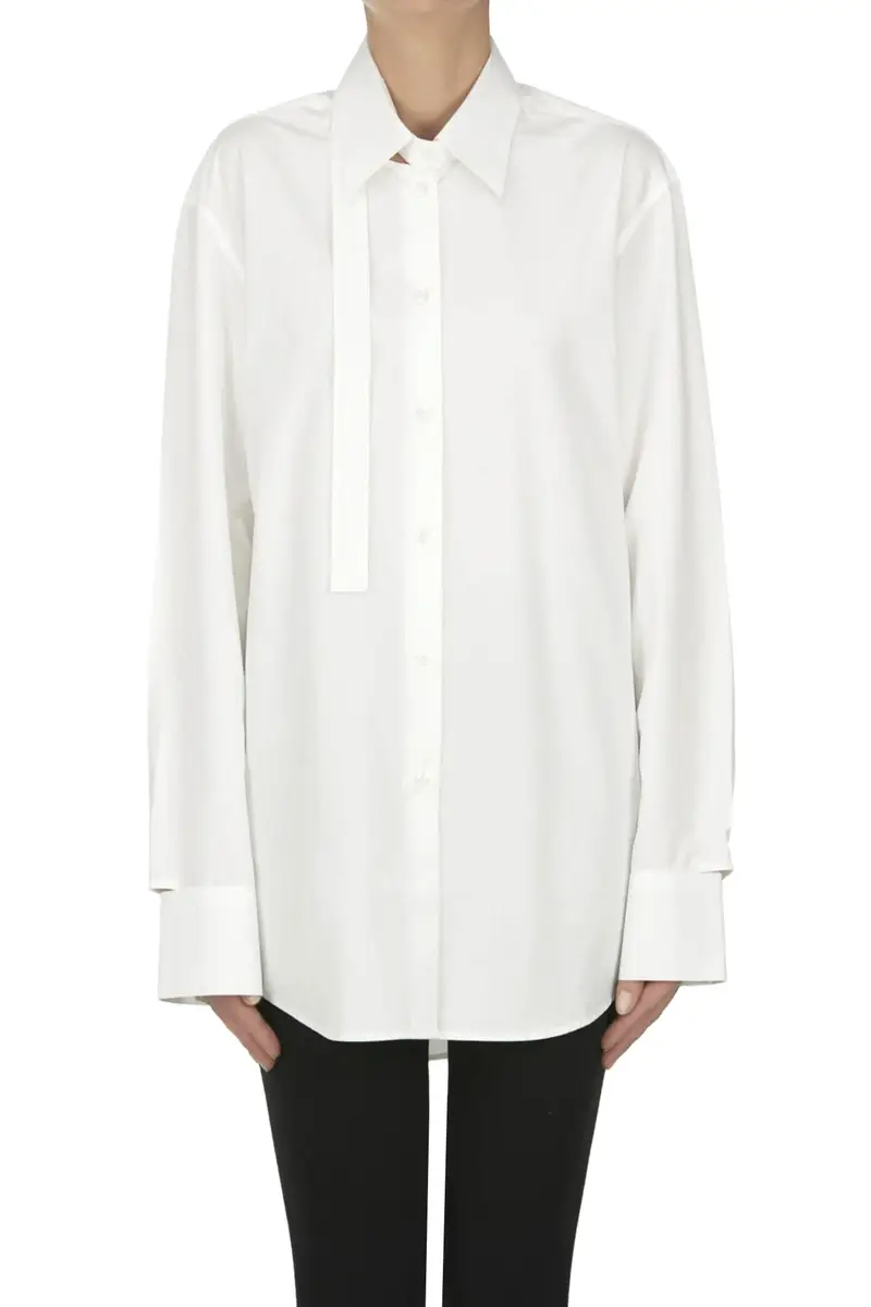 Camicia strutturata oversize Bianco