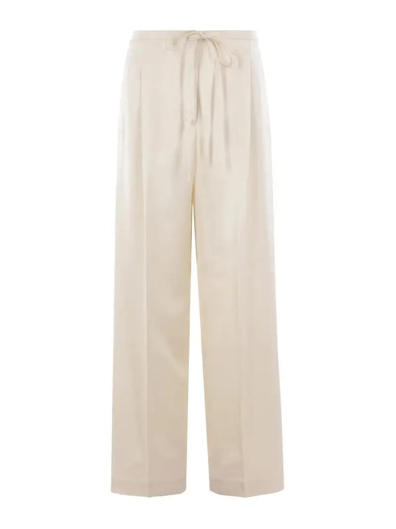 Pantaloni di raso Bianco