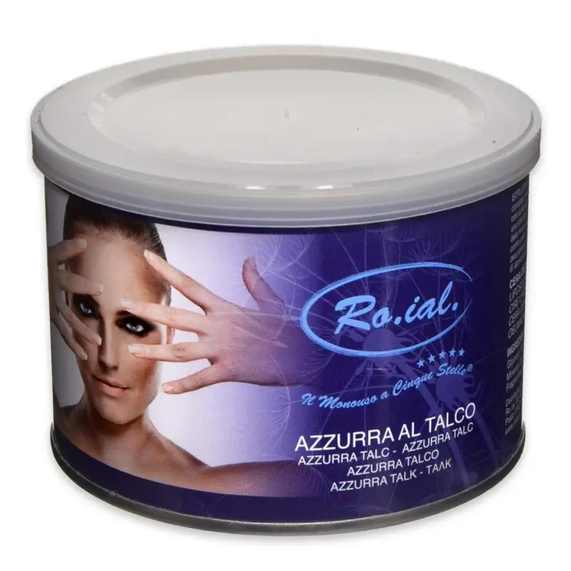 cera barattolo 400 ml azzurra al talco