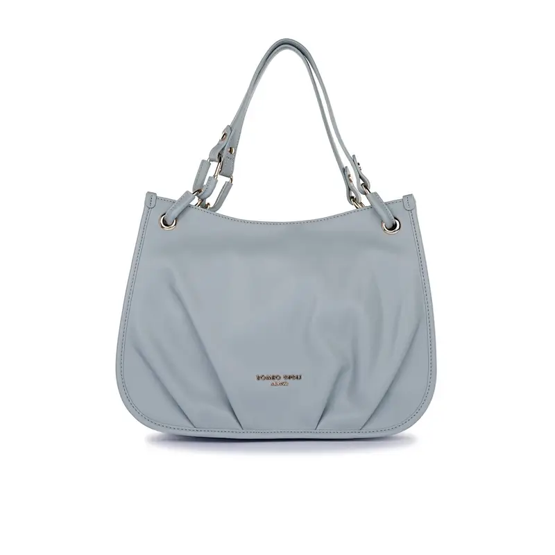 Borsa azzurra da donna con doppio manico