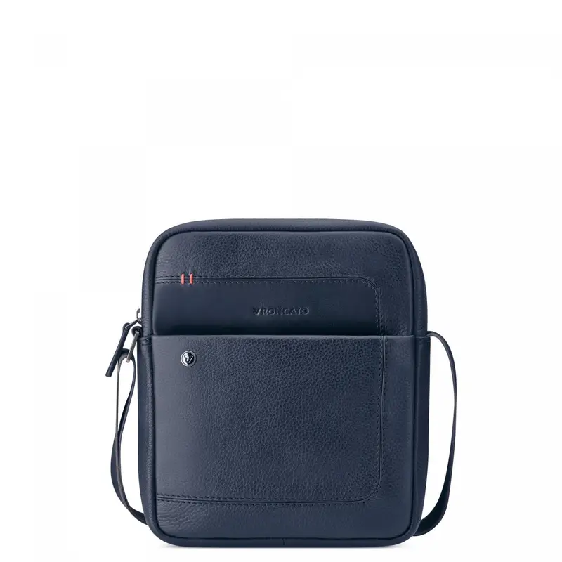 Alaska Borsello Uomo 19x22x5 Cm - Blu Navy