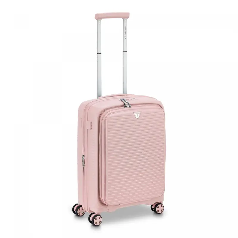 Arcade Dlx Trolley Bagaglio A Mano 55x40x23/27 Cm Espandibile - Rosa Pastello