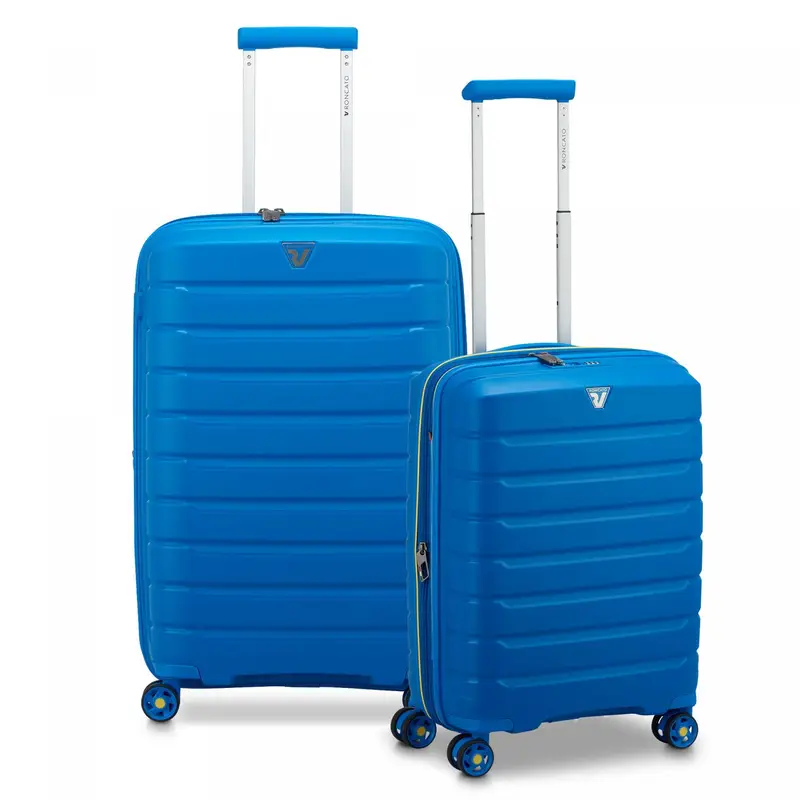 B-flying Set Valigie (medio, Cabina) - Blu Cobalto