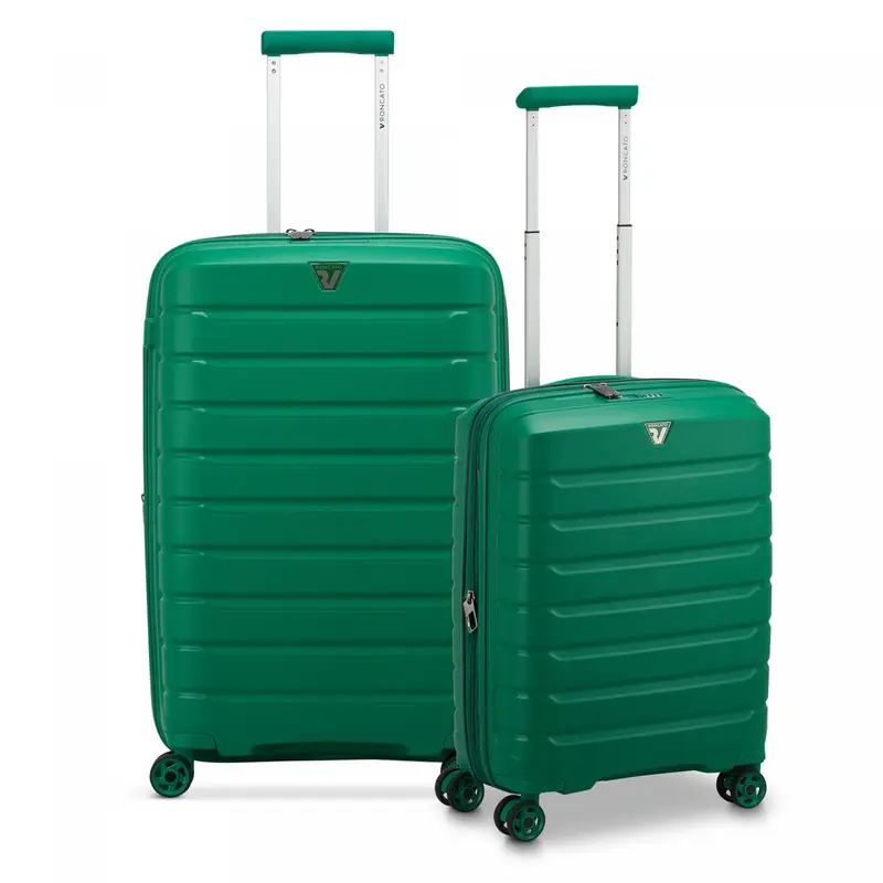 B-flying Set Valigie (medio, Cabina) - Verde Brillante