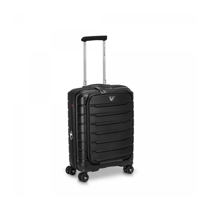 B-flying Trolley Bagaglio A Mano Espandibile - 55x40x20/25 Cm Espandibile - Nero
