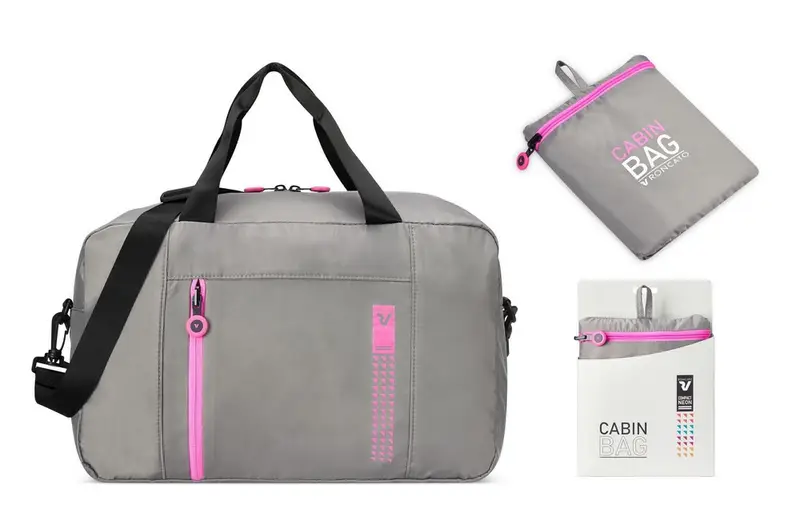 Borsa cabina pieghevole 40x25x20 Roncato Compact Neon 2011 Grigio