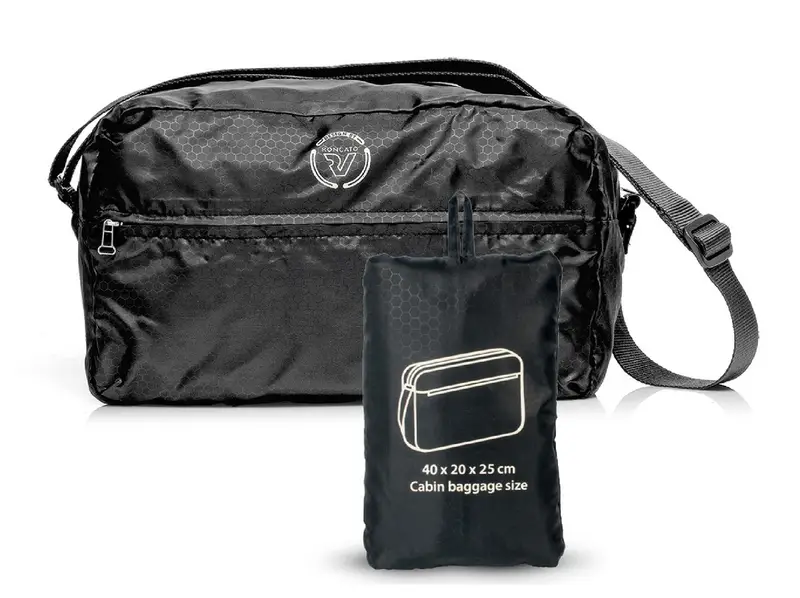 Borsa cabina pieghevole Roncato 9197 nero 40x25x20