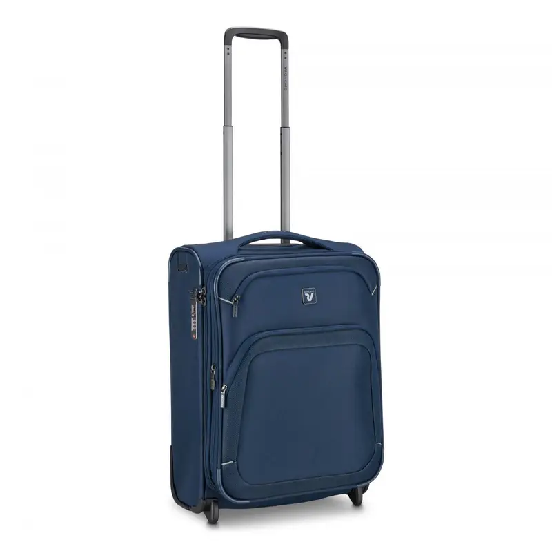Gateway Trolley Bagaglio A Mano 2 Ruote 55x40x20/23 Cm Espandibile - Blu