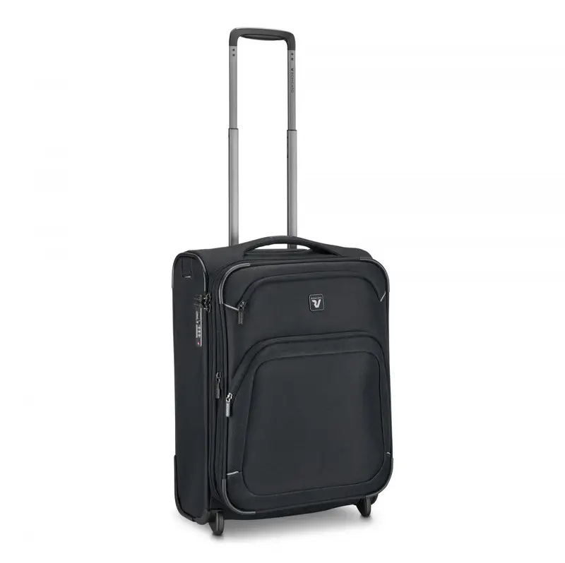 Gateway Trolley Bagaglio A Mano 2 Ruote 55x40x20/23 Cm Espandibile - Nero