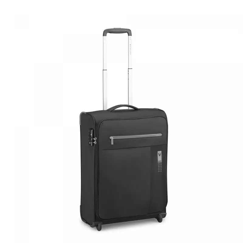 Lite Soft Trolley Bagaglio A Mano 2 Ruote 55x40x20 Cm - Nero