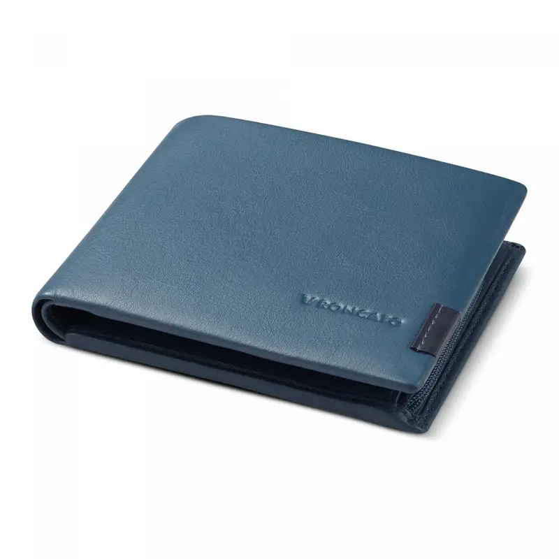 Monaco Portafoglio Uomo 9 5x12x2 Cm - Blu Denim