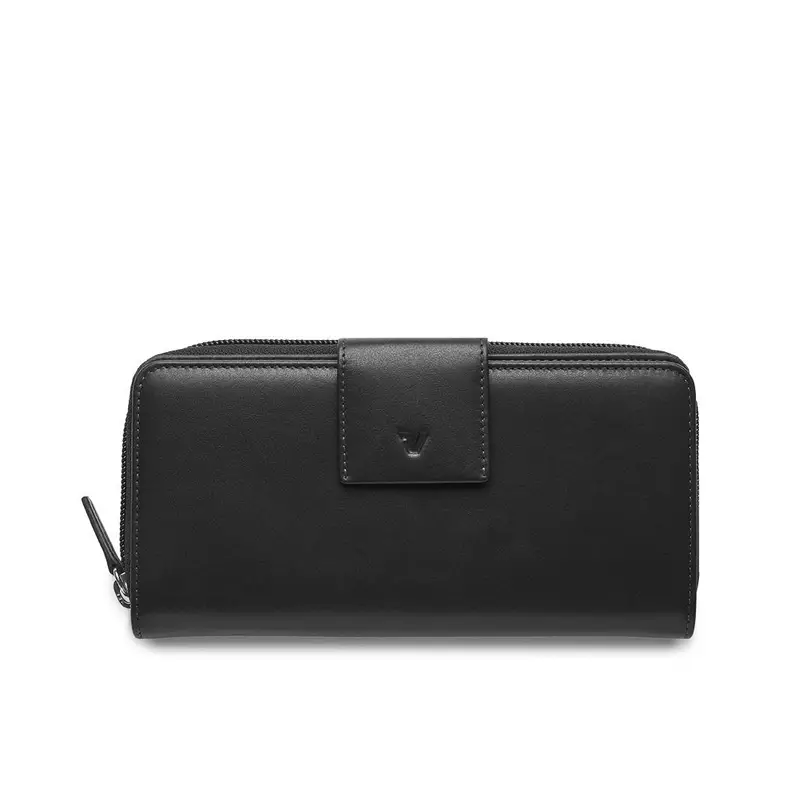 Roncato Portafoglio Donna in Vera Pelle Nero