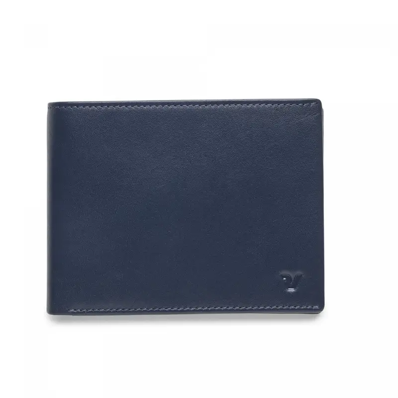 Roncato Portafoglio Uomo Blu Navy in Vera Pelle con Tecnologia RFID