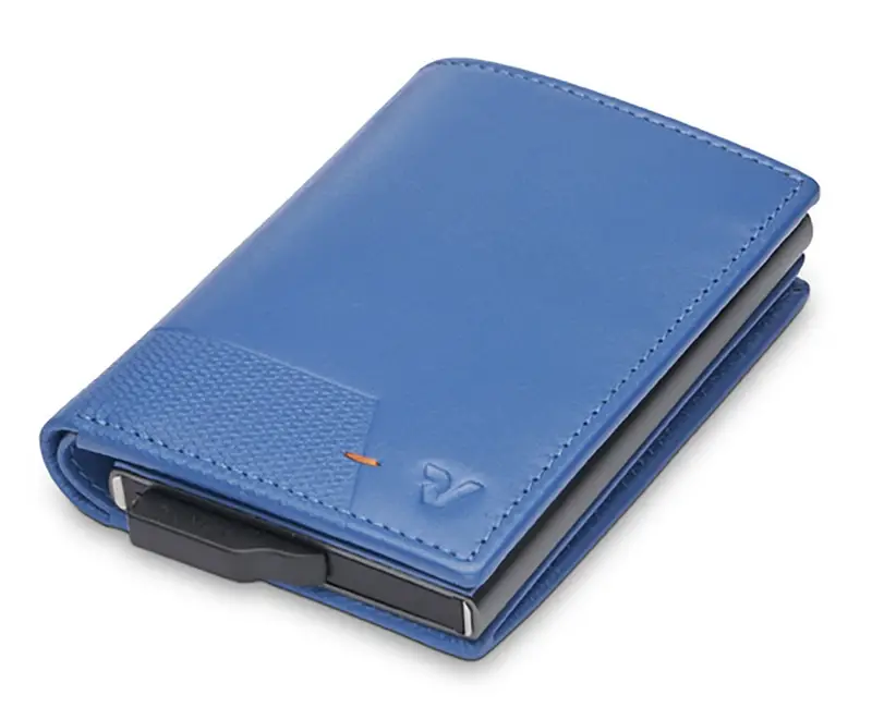 Portafoglio piccolo in alluminio Roncato Mag-Wal 192 Azzurro