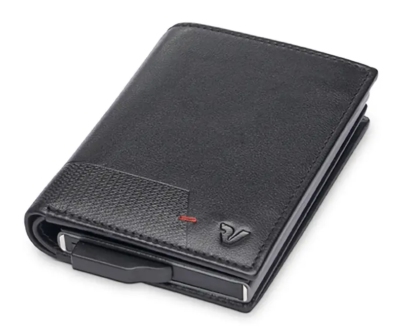 Portafoglio piccolo in alluminio Roncato Mag-Wal 192 Nero