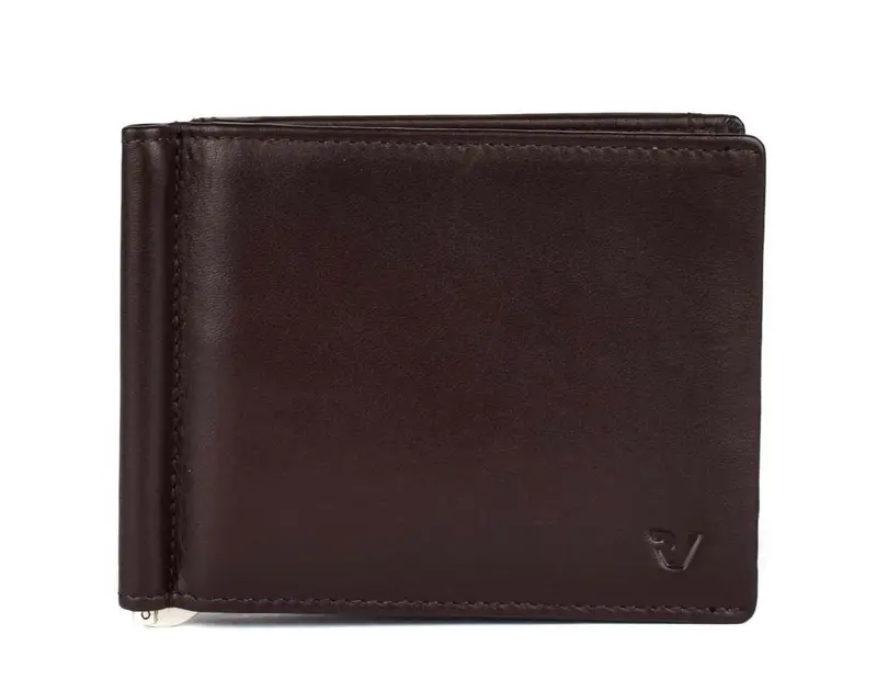 Portafoglio uomo fermasoldi a molla Roncato Pascal 2913 Marrone