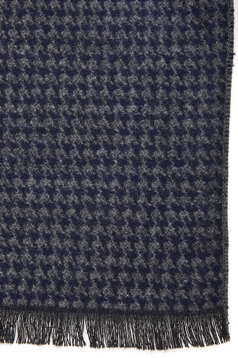 Sciarpa blu fantasia pied de poule calda Roncato 46, 003, 03 [GRIGIO] miniatura 4