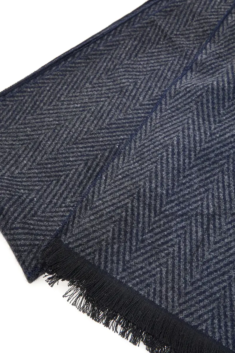 Sciarpa blu fantasia spigata calda Roncato 46, 003, 02 [BLU] miniatura 2