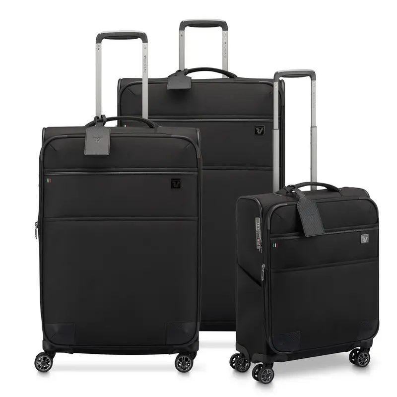 Set 3 Trolley Roncato Uno Soft 3.0 Nero