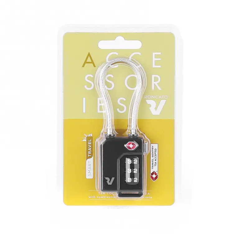 Roncato Lucchetto TSA Large a Combinazione Nero