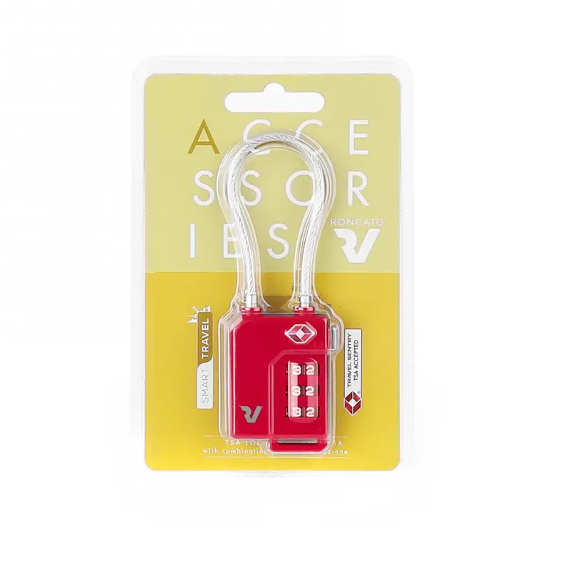 Roncato Lucchetto TSA Large a Combinazione Rosso