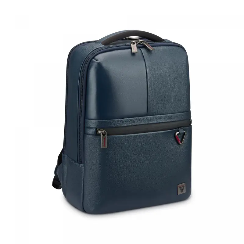 Trial Dlx Zaino In Pelle Porta Pc 14 - 40,5x30x14 Cm - Blu Navy