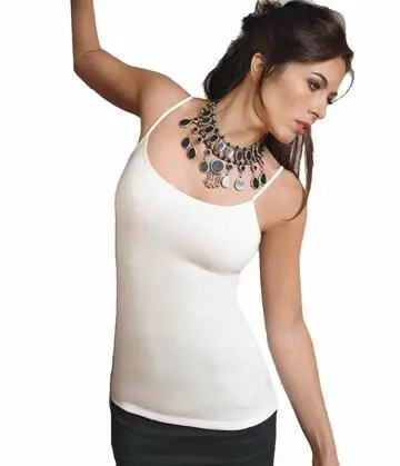 Canottiera donna spalla stretta lana e cotone Rosanna 535 Tg 7/8