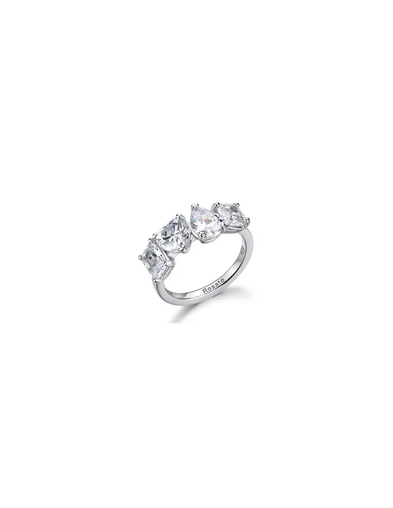 Anello ROSATO in argento 925 e cubic zirconia bianchi RZGE34C Misura 16