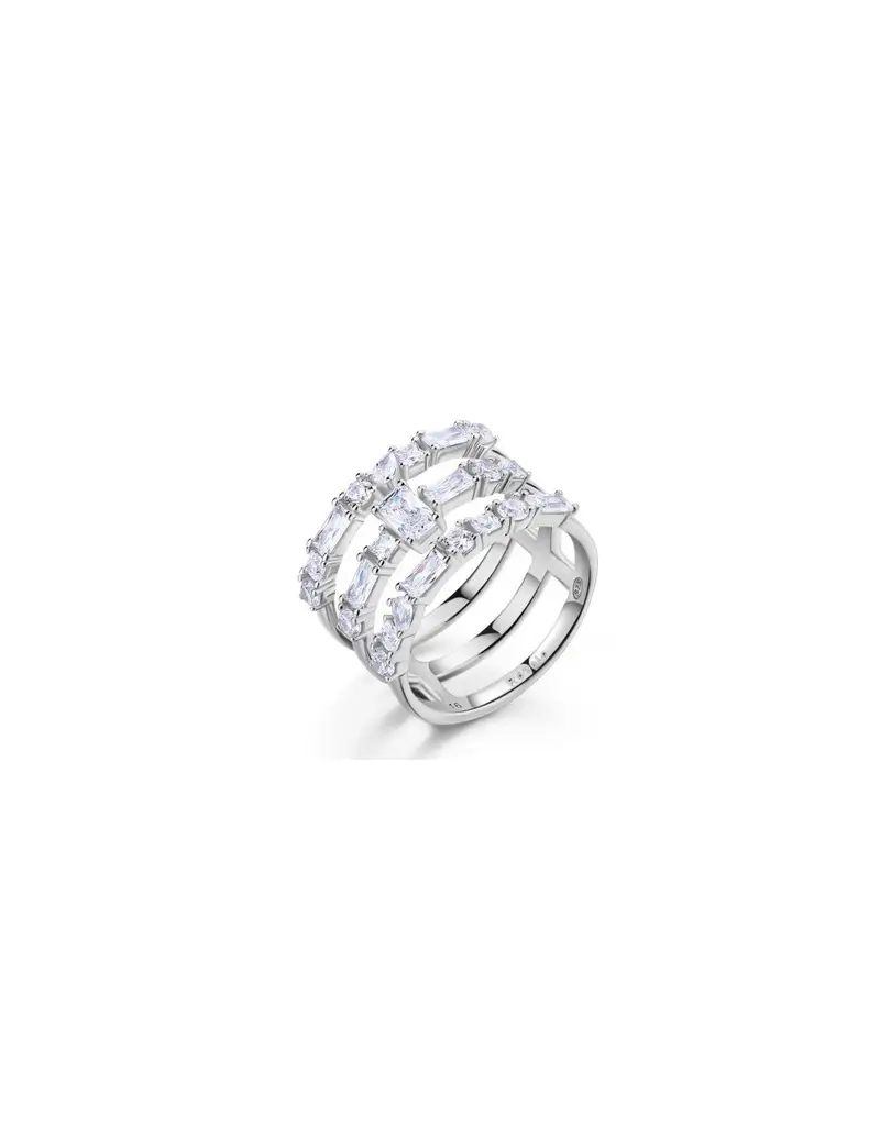 Anello ROSATO in argento 925 e cubic zirconia bianchi RZGE37C Misura 16