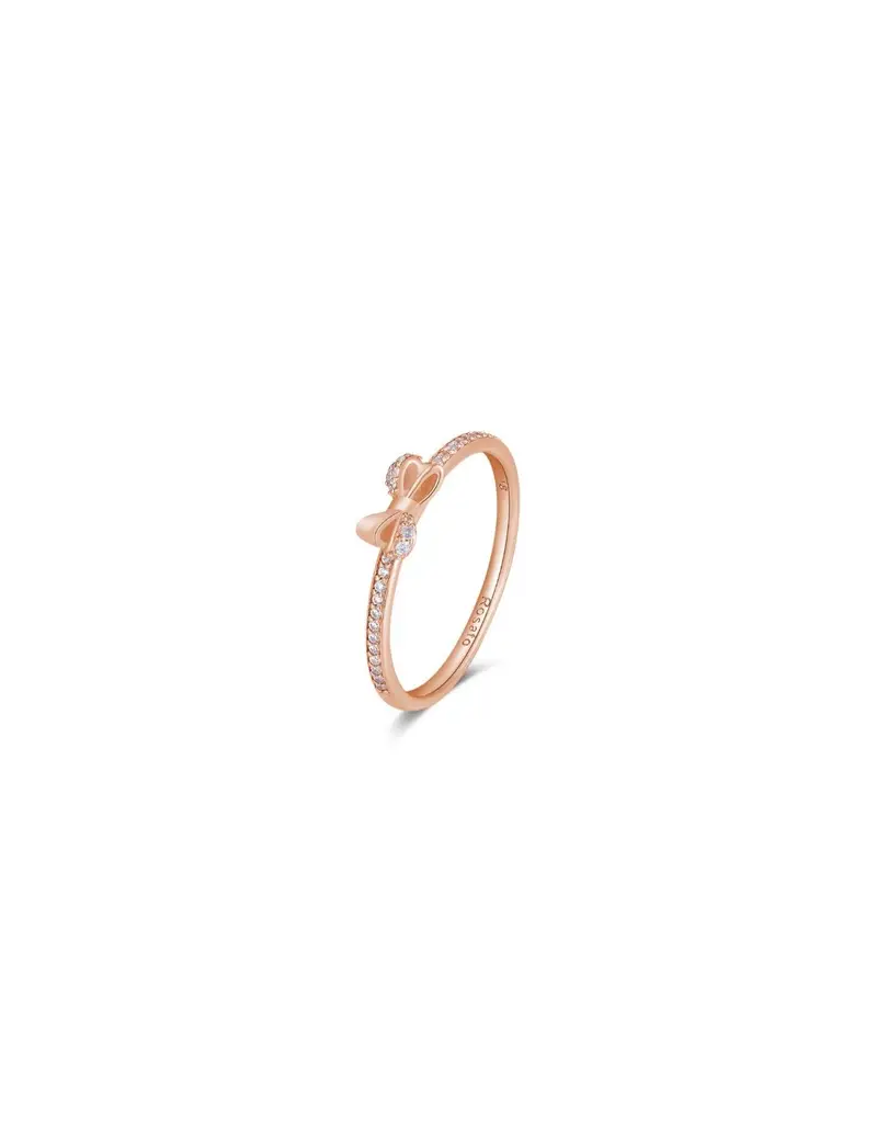 Anello ROSATO STORIE in argento 925 rosato RZA026B Mis. 14 Fiocco Rose Gold