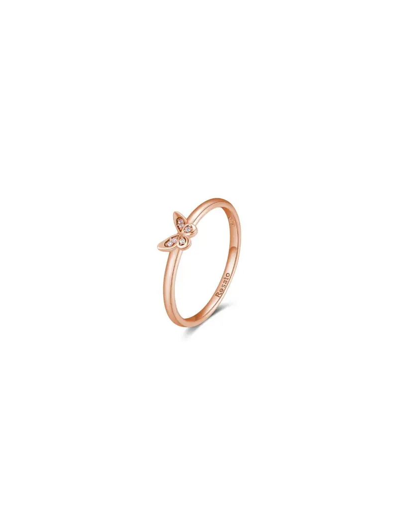 Anello ROSATO STORIE in argento 925 RZA024S Misura 10 Farfalla Rose Gold