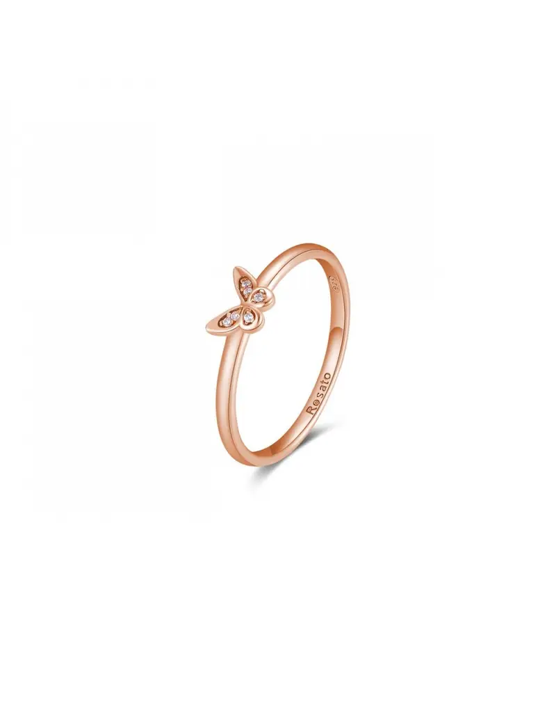 Anello ROSATO STORIE in argento ? RZA024A Mis. 12 Farfalla Rose Gold