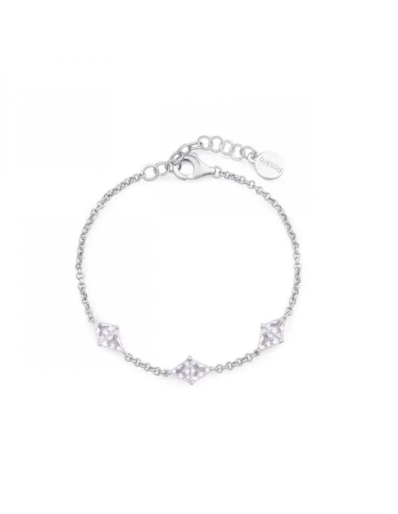 Bracciale morbido Rosato Vittoria in argento 925 con cristalli RZVT11