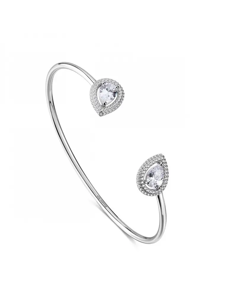 Bracciale rigido ROSATO Anna in argento 925 RZAN17 con 2 cristalli a forma di goccia