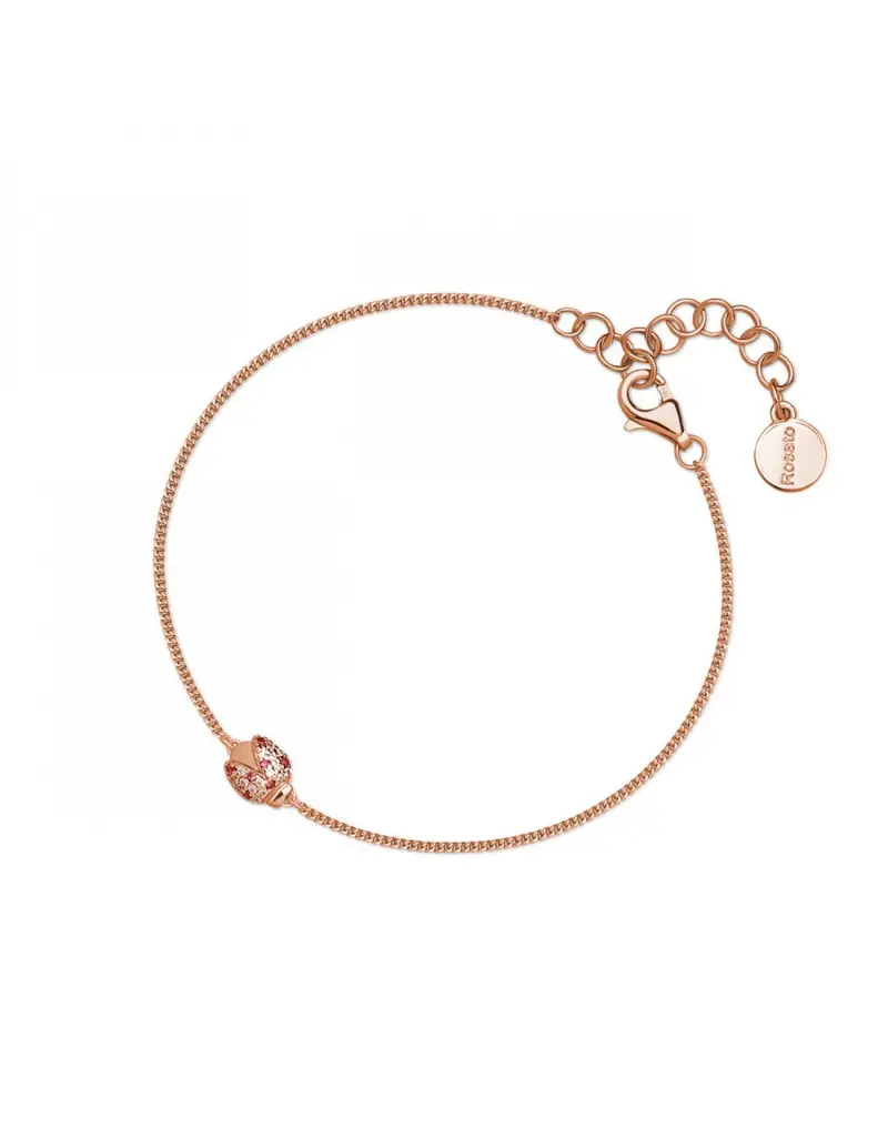 Bracciale Rosato Allegra in argento 925 placcato oro rosa e cristalli Coccinella Rzal042