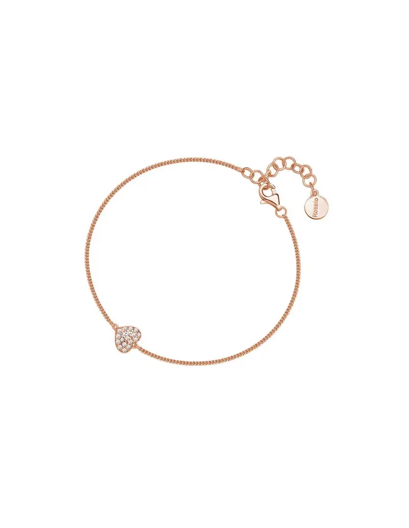 Bracciale ROSATO Allegra in argento 925 placcato oro rosa RZAL040 Cuore