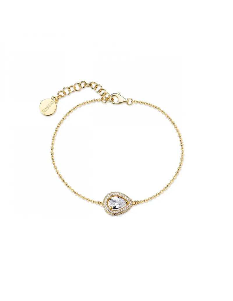 Bracciale ROSATO Anna in argento 925 dorato RZAN12 con cristallo centrale a forma di goccia