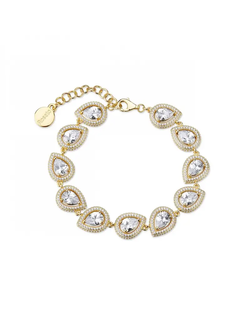 Bracciale ROSATO Anna in argento 925 dorato RZAN16 con cristalli a forma di goccia