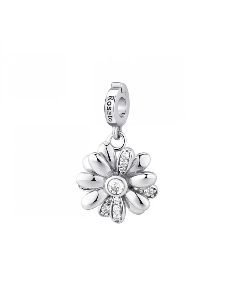 Charm ROSATO Storie in argento 925 RZ052R con cristalli MARGHERITA/PUREZZA