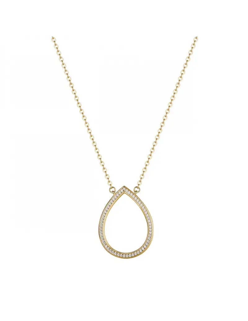 Collana girocollo ROSATO Sofia in argento 925 dorato RZSO06 con pendente e cristalli