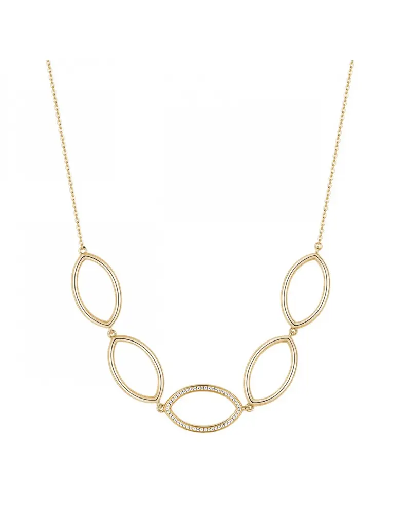 Collana girocollo ROSATO Sofia in argento 925 dorato RZSO08 con centrale e cristalli