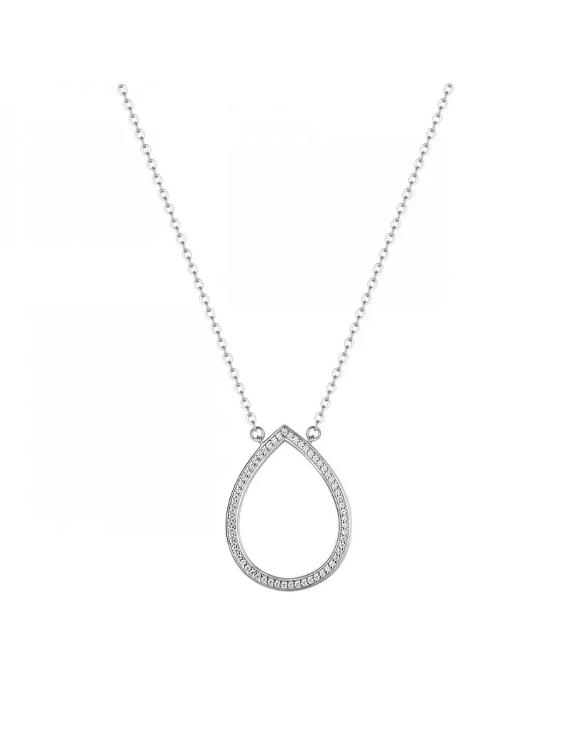 Collana girocollo ROSATO Sofia in argento 925 RZSO05 con pendente e cristalli