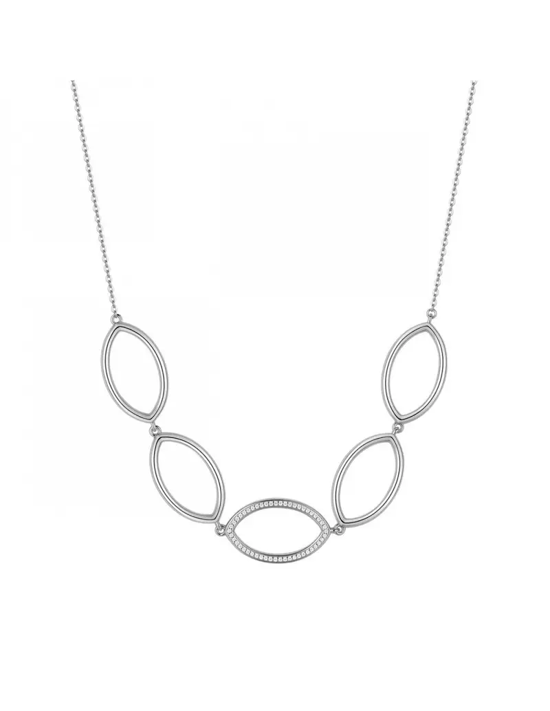 Collana girocollo ROSATO Sofia in argento 925 RZSO07 con centrale e cristalli