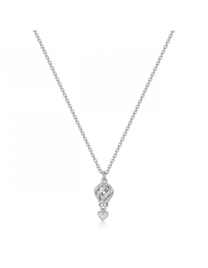 Bracciale girocollo ROSATO Aria in argento 925 RZAR21 con cristalli e pendente mongolfiera