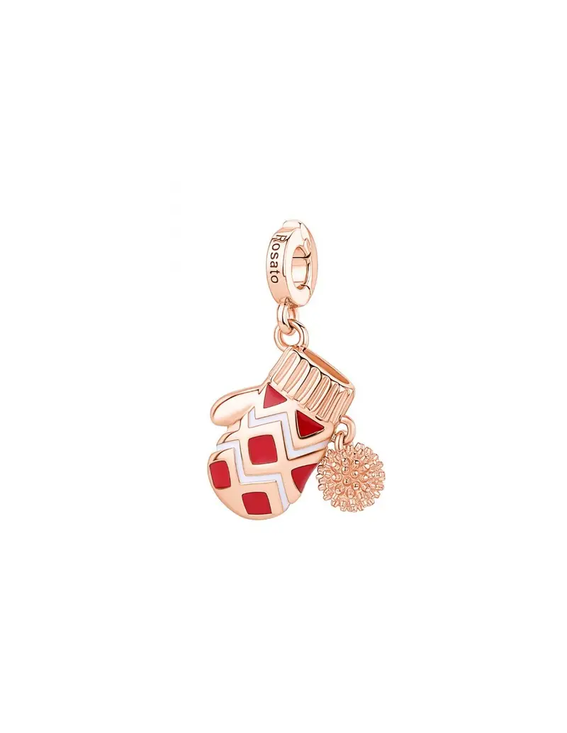 Charm ROSATO Storie in argento rosato 925 RZLE085 con smalti GUANTO