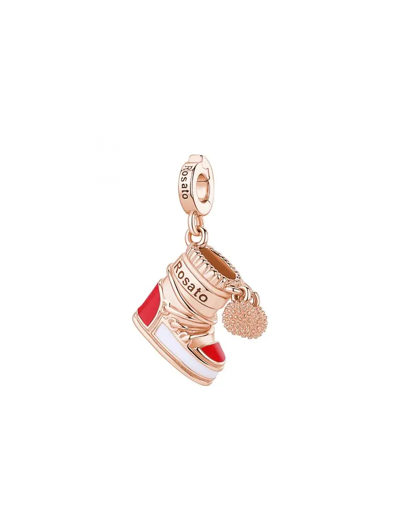 Charm ROSATO Storie in argento rosato 925 RZLE087 con smalti SCARPONE DA SCI