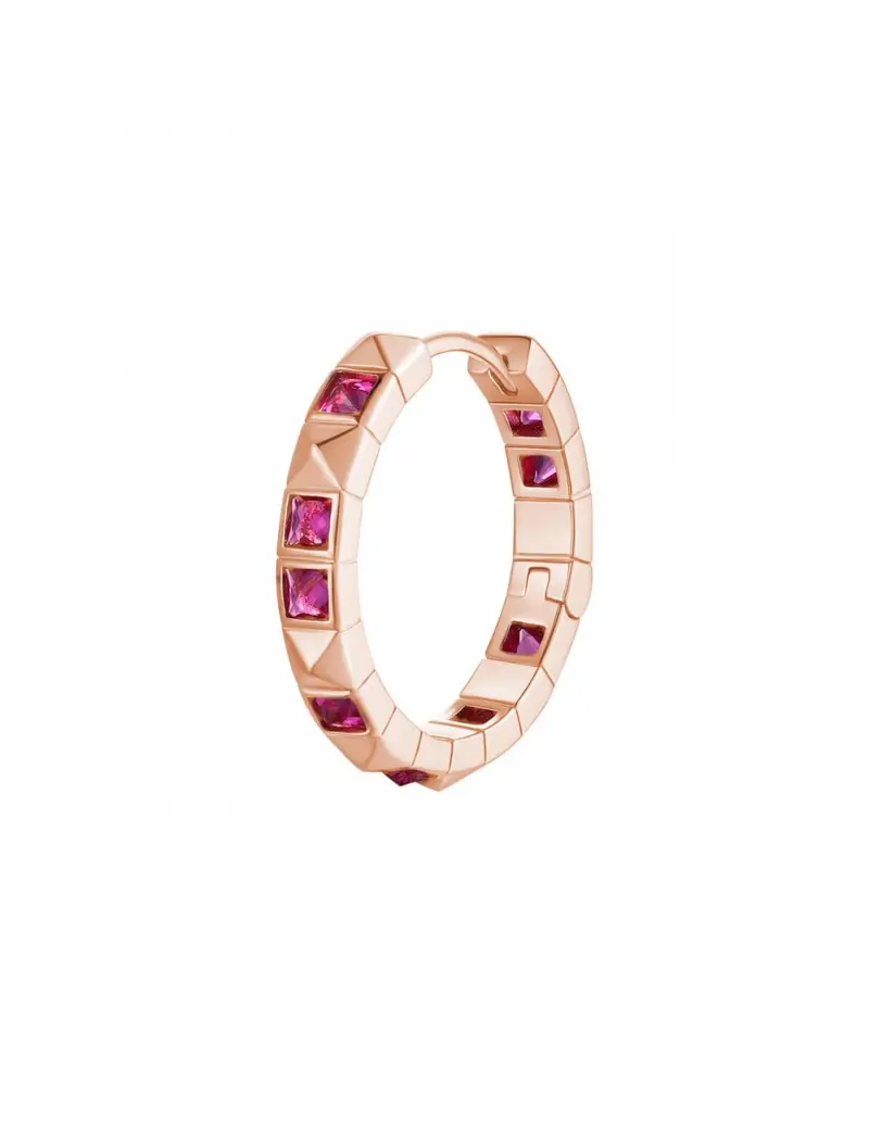Saldi Mono Orecchino ROSATO Cubica in argento 925 - RZCU90 Rose Gold