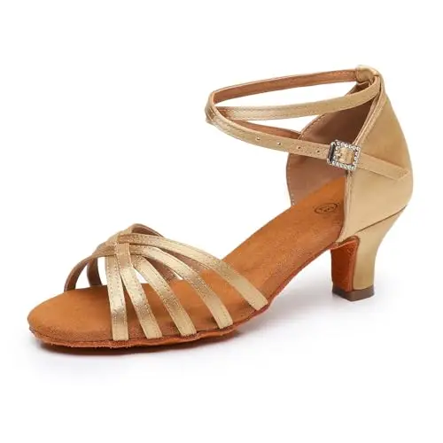 Rosefinch Scarpe da Ballo Latino per Le Donne Nero Professionale Scarpe da Ballo Sala da Ballo Partito Salsa Danza